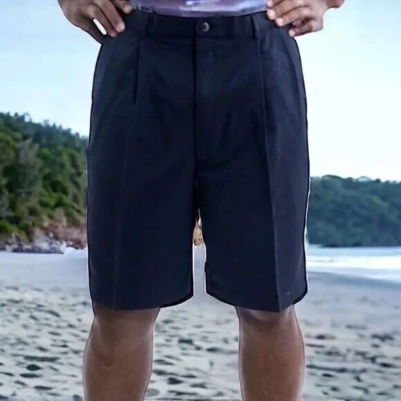 NWT Jos. A. Bank Traveler Navy Slider Waistband Pleated Front Shorts Men Size 40 - Picture 9 of 10